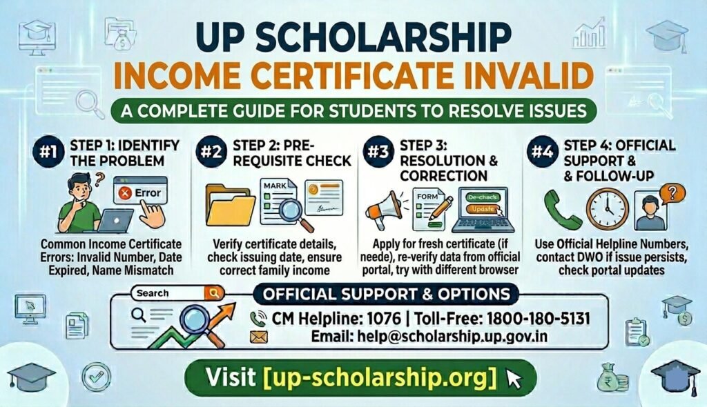up-scholarship-income-certificate-invalid-error-solution