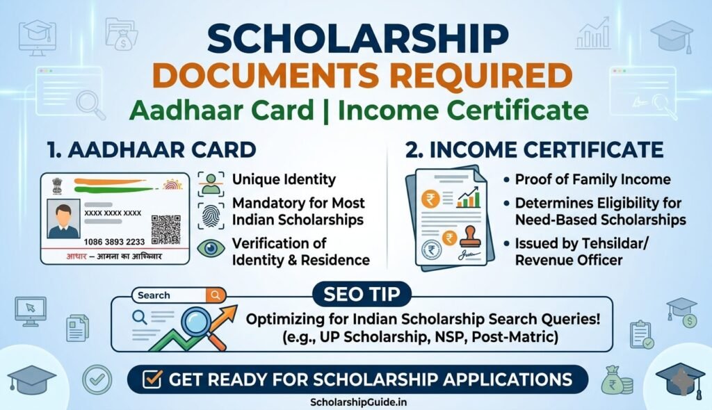 scholarship-documents-required-aadhaar-income-certificate