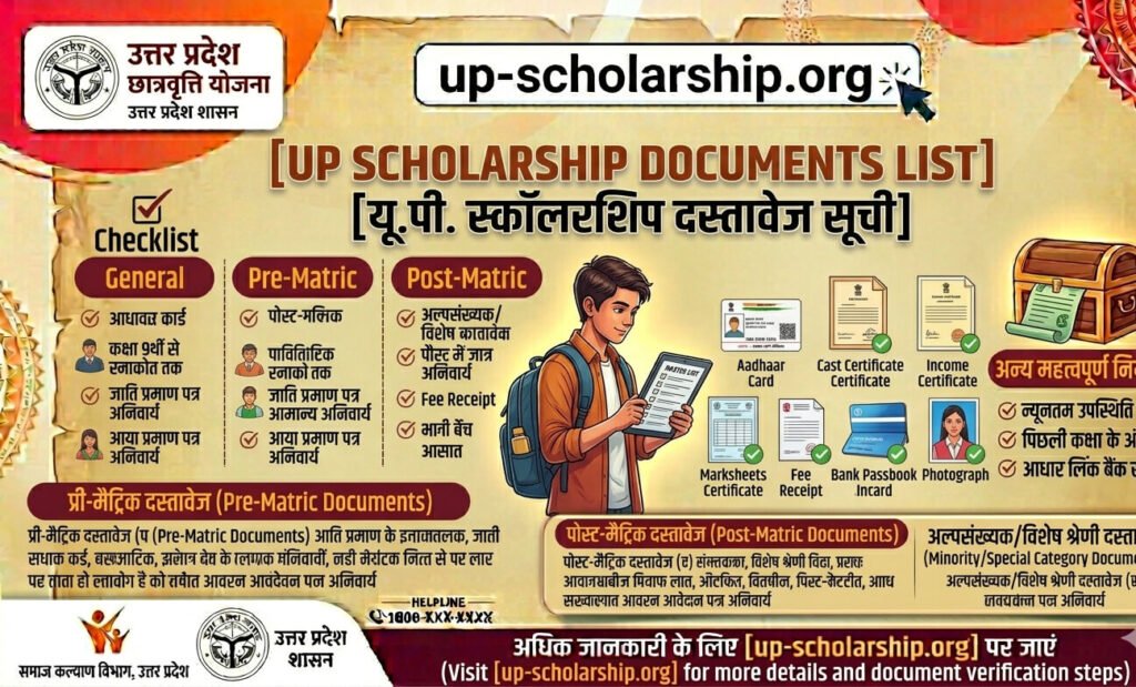 up-scholarship-documents-list-2026-27